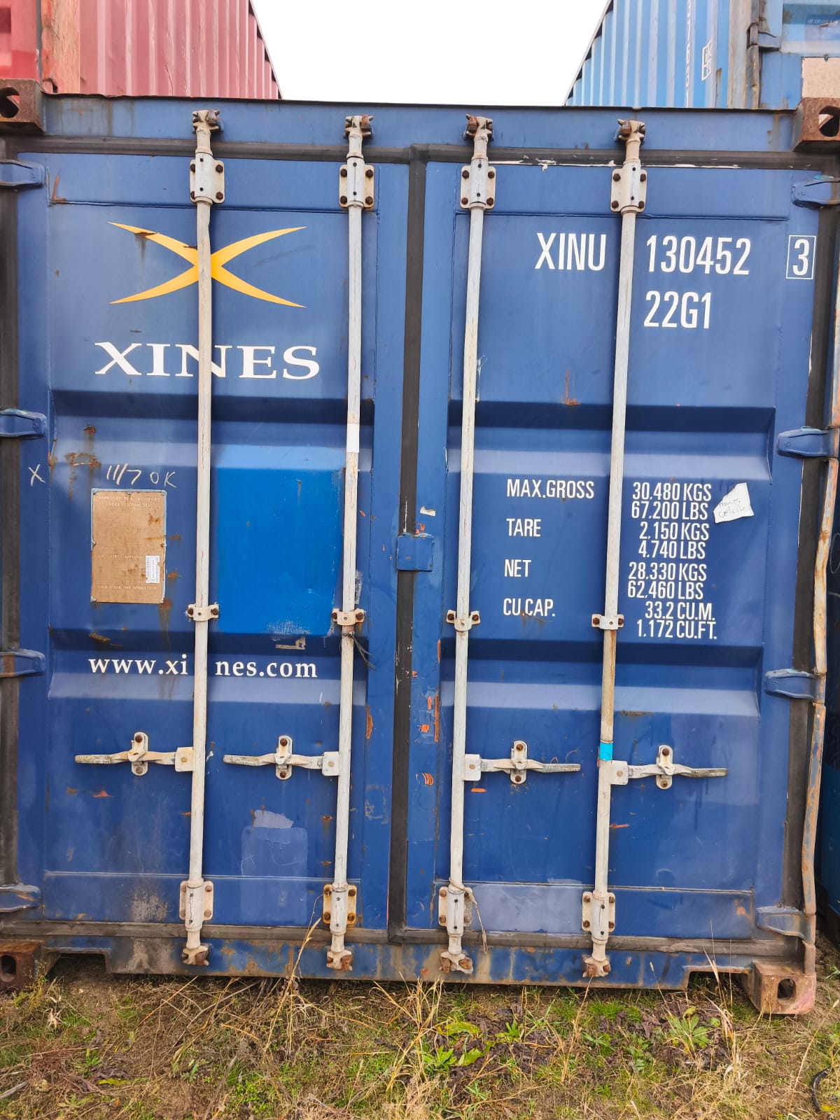 Морской контейнер 20 футов DV XINU 523