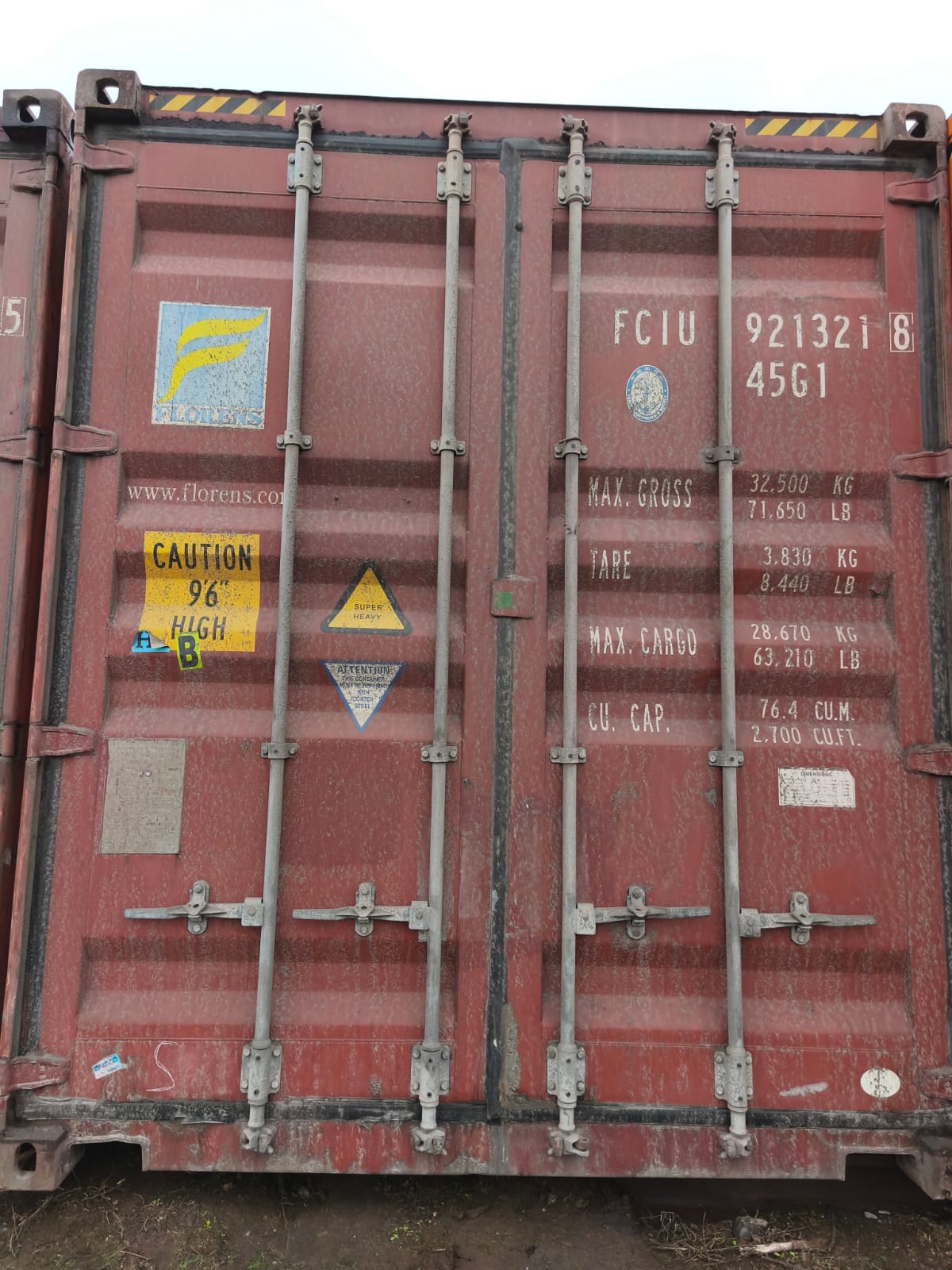 Морской контейнер 40 футов HC FCIU 218