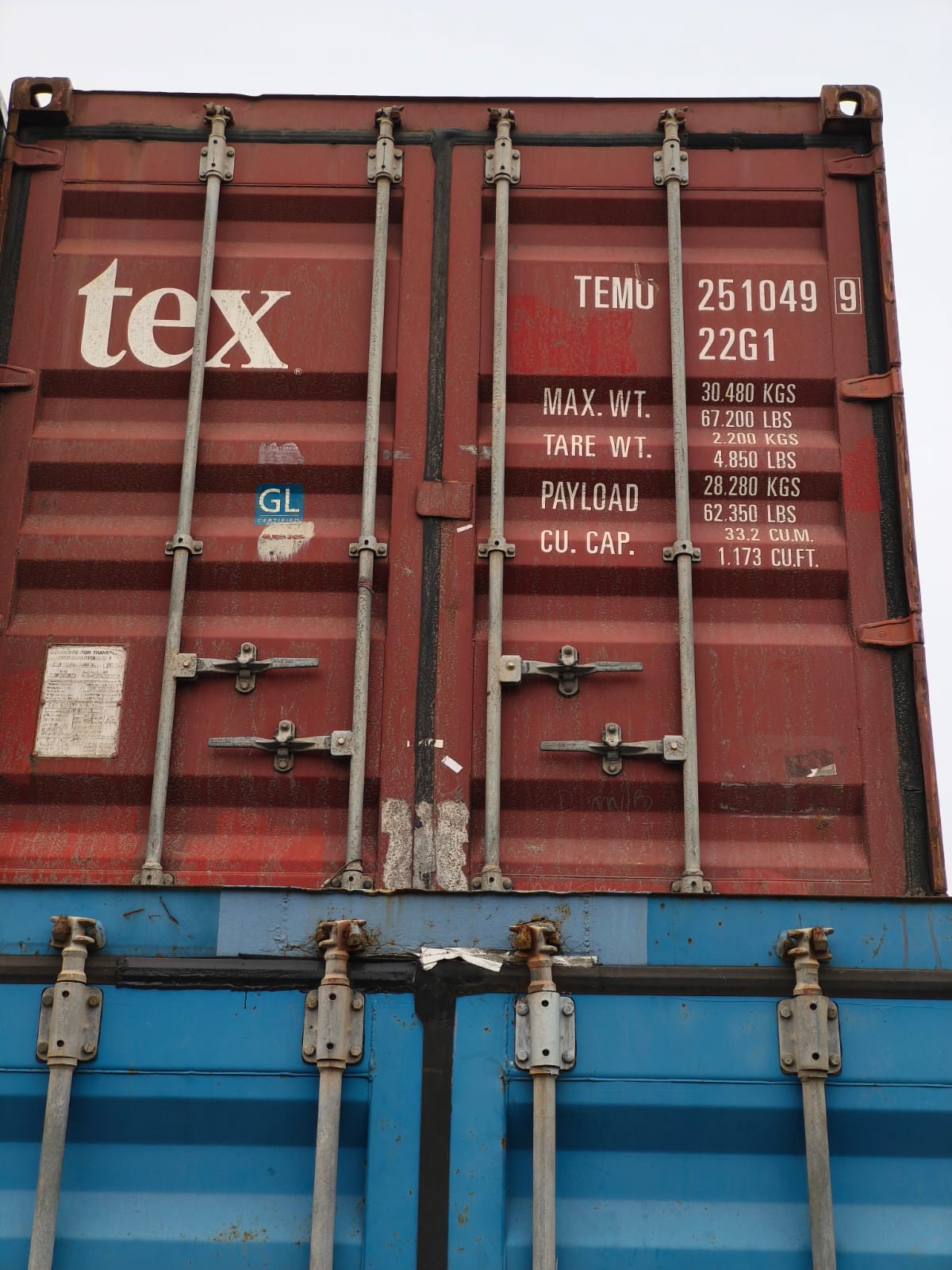 Морской контейнер 20 футов DV TEMU 499