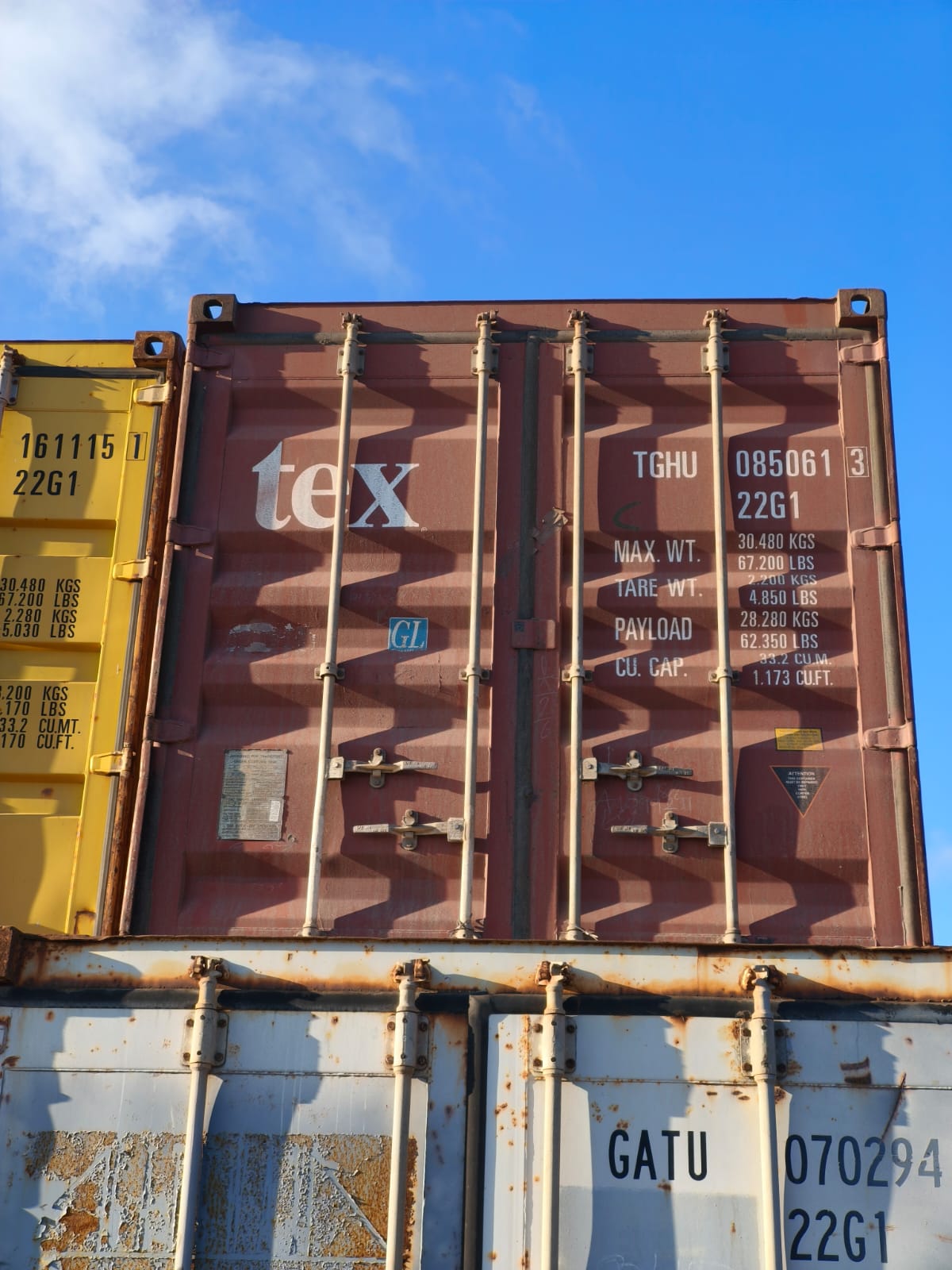 Морской контейнер 20 футов DV TGHU 613